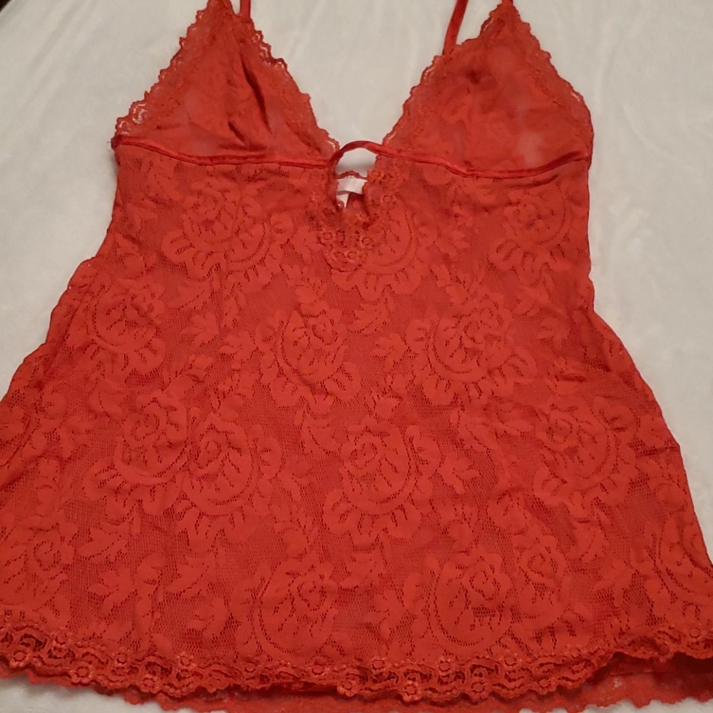 Victoria's Secret Red Lace Night Dress Small